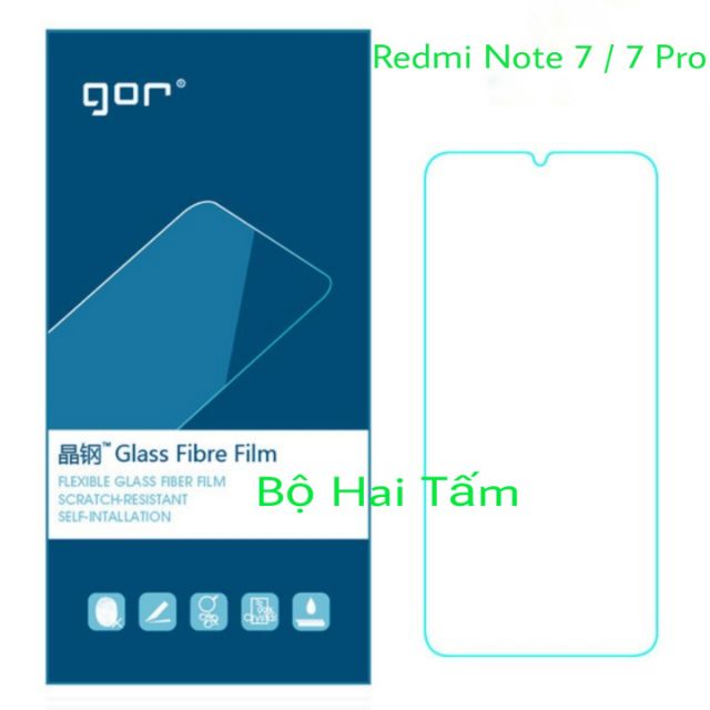 Bộ hai cường lực dẻo Redmi Note 7 / Note 8 / Note 8 Pro / Note 7 Pro 💝FREESHIP Từ 50k💝 hiệu Gor cao cấp