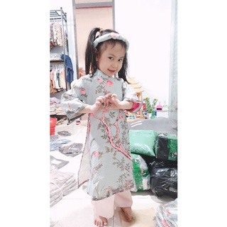 ÁO DÀI GẤM BÉ GÁI