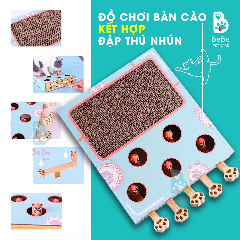 [Siêu Đáng Yêu - Kèm Catnip] Đập Chuột Kết Hợp Cào Móng - Đồ Chơi Cho Các Boss Mèo