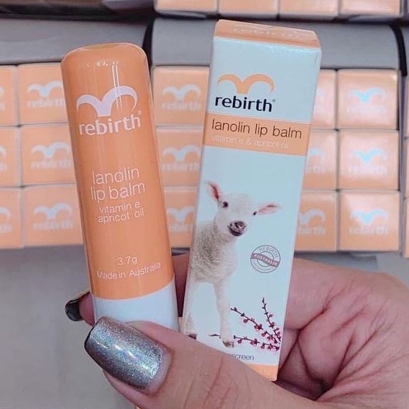 Son Dưỡng Môi Rebirth Nhau Thai Cừu Chống Khô Và Nứt Nẻ Hương Mơ 3.7g