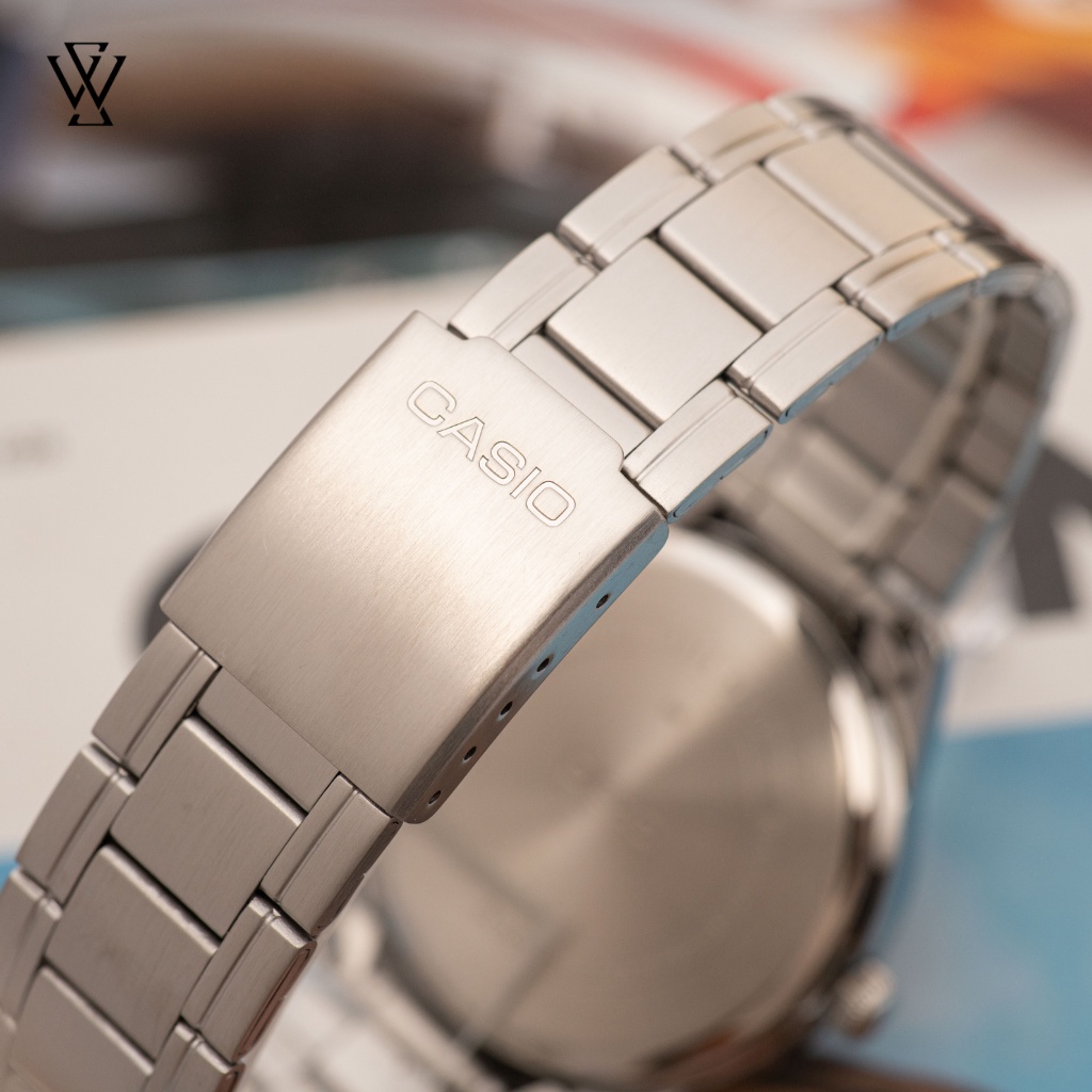 Đồng Hồ Quartz Nam Casio WATCHSTORE MTP-V005D-1B5UDF Thiết Kế Kính Khoáng 40mm, Dây Kim Loại, Vỏ Thép Không Gỉ