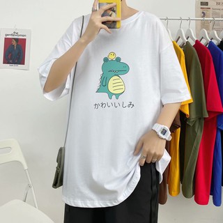 Áo Thun Tay Ngắn Cổ Tròn In Họa Tiết Hoạt Hình Dễ Thương Cho Bé Trai