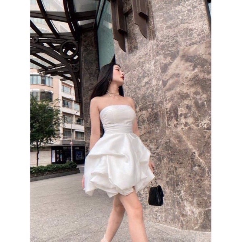 ĐẦM DỰ TIỆC CÚP NGỰC BỒNG XOÈ CAO CẤP