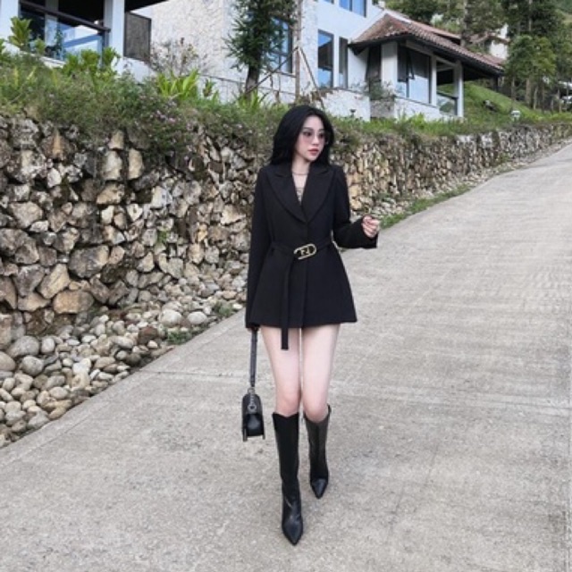 Set Blazer Sang Chảnh Kèm Nịt Vải