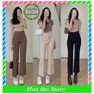 Quần suông cạp cao gen bụng khóa trước,quần tây công sở đi học,đi làm