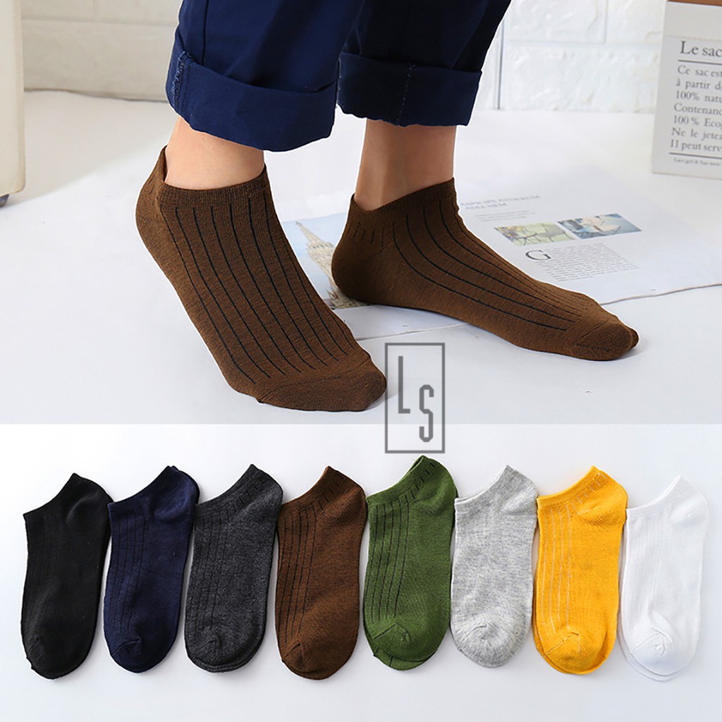 Vớ Trơn Gân Ngắn Cổ 8 Màu - Tất Trơn Gân Ngắn Cổ Mỏng