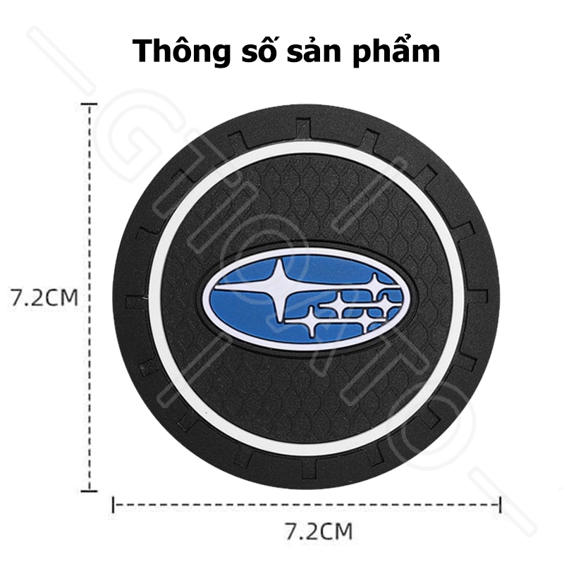 GTIOATO Miếng Lót Cốc Xe Ô Tô Lót Ly Xe Ô Tô Chống Trượt Miếng Lót Ly Xe Ô Tô Trang Trí NộI ThấT Ô Tô Cho Subaru Forester Outback XV Impreza WRX STI Levorg BRZ