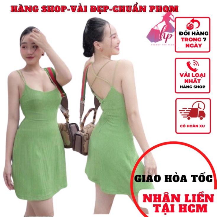 Váy đầm nữ 2 dây dáng ngắn xòe thun gân màu đen không có đệm mút ngực dự tiệc sang chảnh hàn quốc VD222 -mộc miên