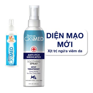 Xịt Chống ngứa cho chó mèo 236ml_OXYMED Anti-itch Medicated Spray