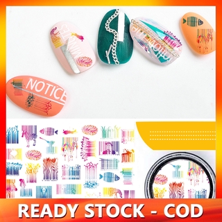 Sticker Trang Trí Móng Tay Hình Hoa Cúc Hoạt Hình Dễ Thương