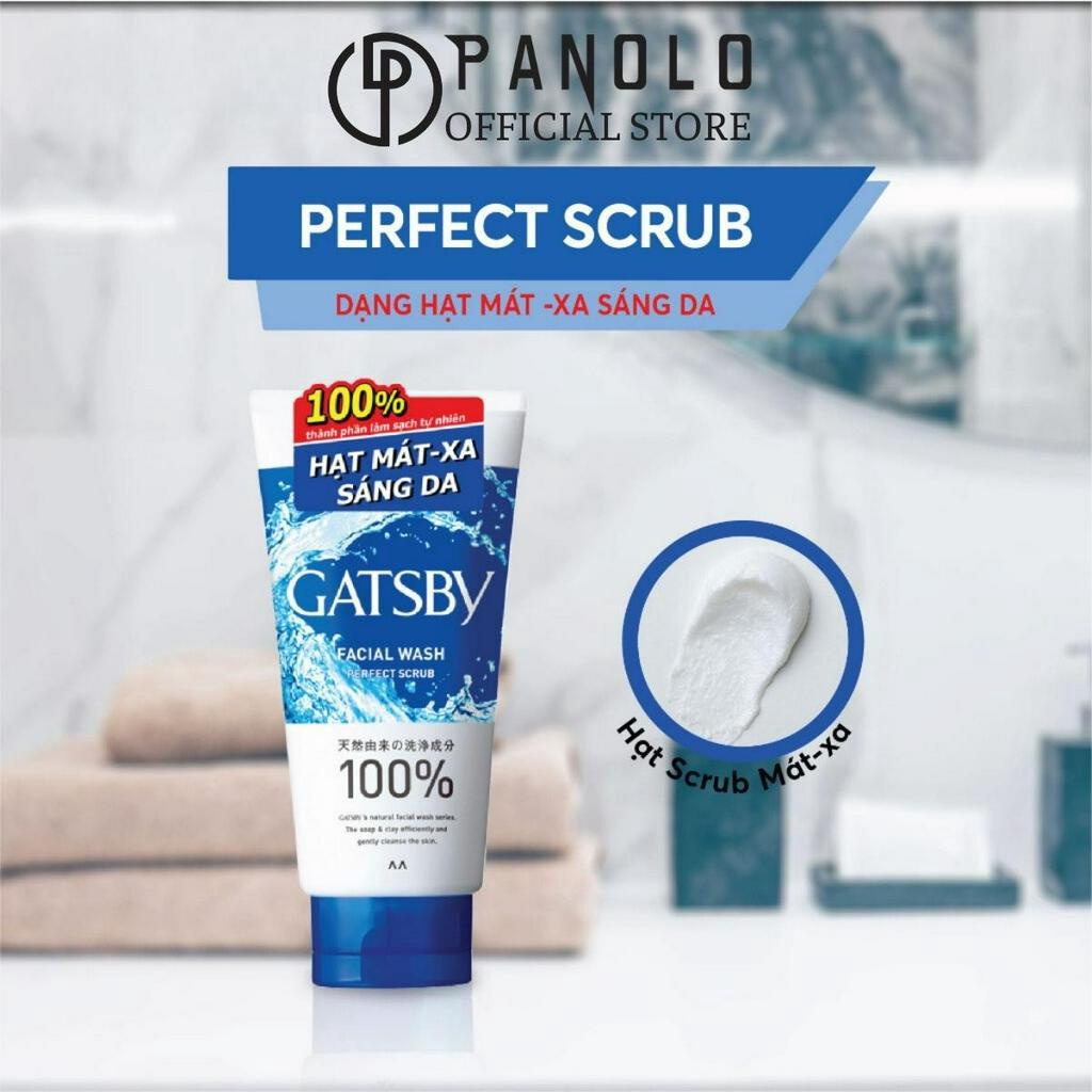 Sữa Rửa Mặt Da Khô Mát Lạnh Gatsby Perfect Scrub 130g