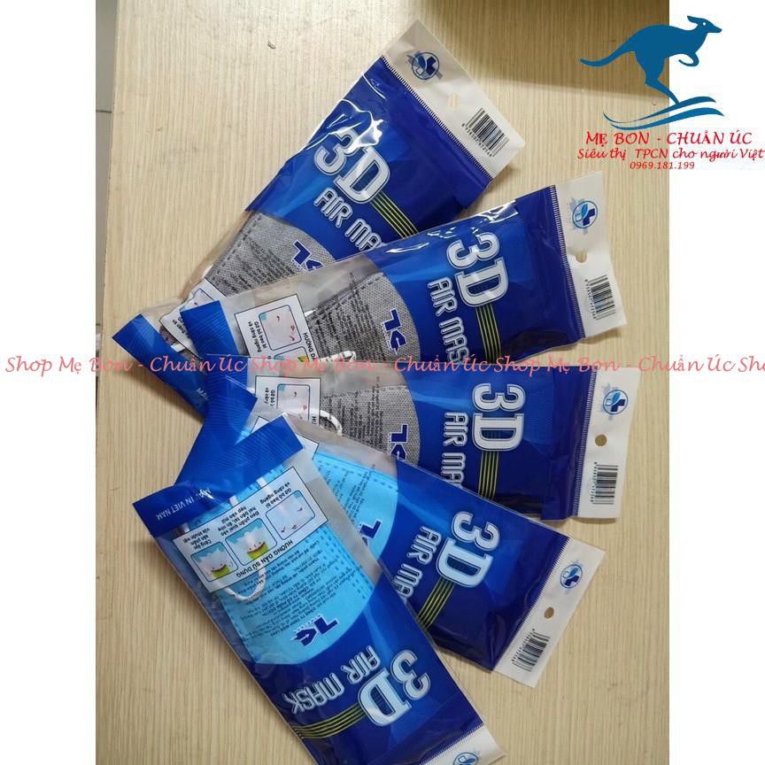 Khẩu Trang Y Tế Kháng Khuẩn 3D Air mask,1 gói 6 chiếc, dầy đẹp ôm mặt quai chắc chắn | BigBuy360 - bigbuy360.vn