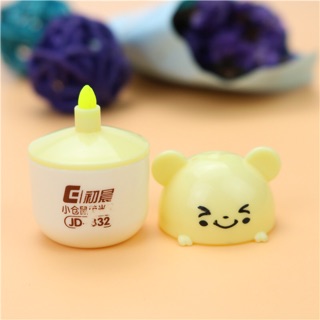 Vỉ 6 bút dạ quang hình thú