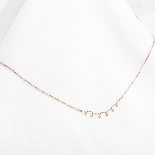 Dây liền mặt vàng hồng đính đá DOJI 14K 0819CP-LAL334