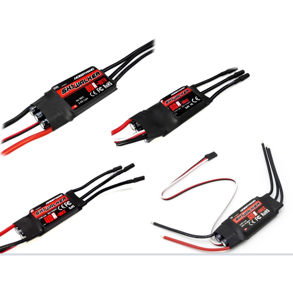 [40A, 50A, 60A, 80A] Mạch điều tốc ESC Skywalker Hobbywing (có hàn sẵn jack) cho motor 3 pha brushless – Luân Air Models