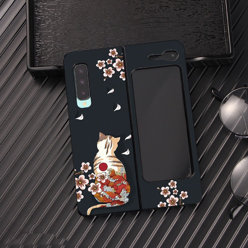 Bao da điện thoại PU họa tiết tranh vẽ cho Samsung Galaxy Z Fold2 5G