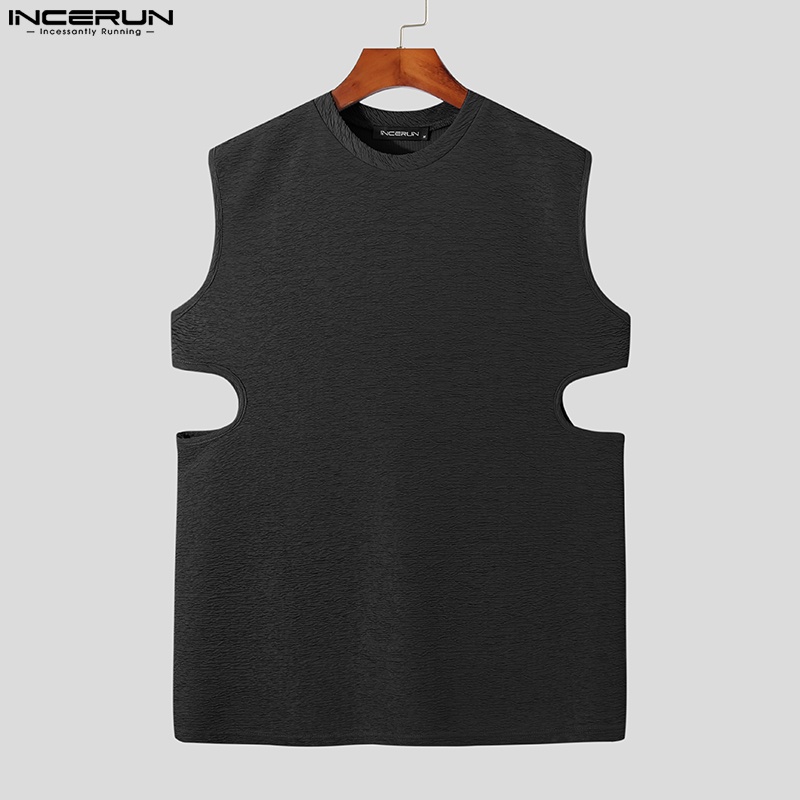 INCERUN Áo Thun Ba Lỗ Màu Sắc Đơn Giản Cho Nam