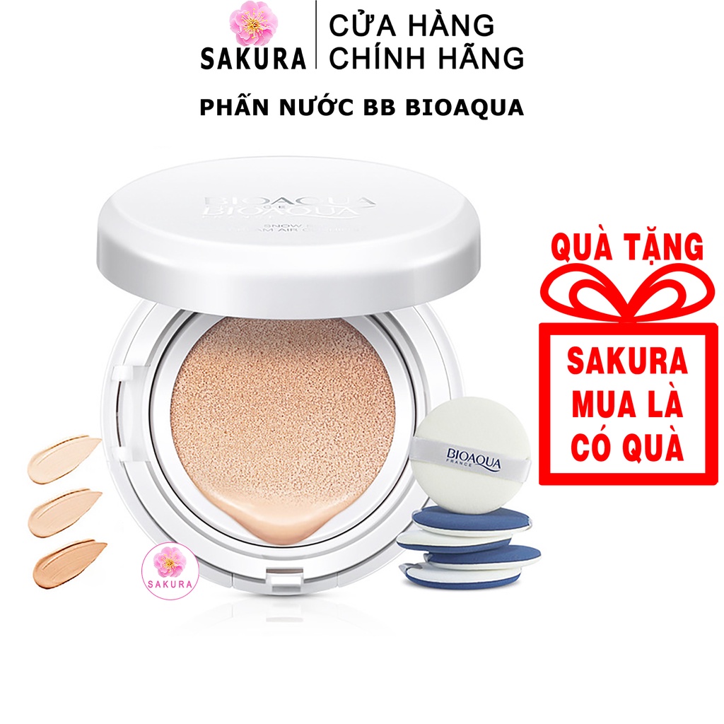 Phấn nước BIOAQUA BB Cream Air Cushion trang điểm nhẹ nhàng SAKURA 15g