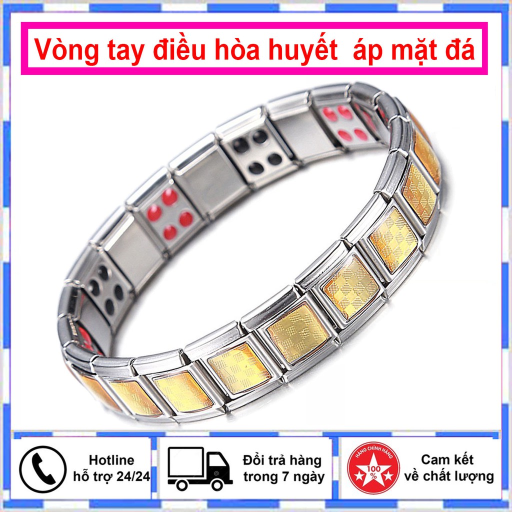 Vòng tay điều hòa ổn định huyết áp mặt đá thế hệ mới