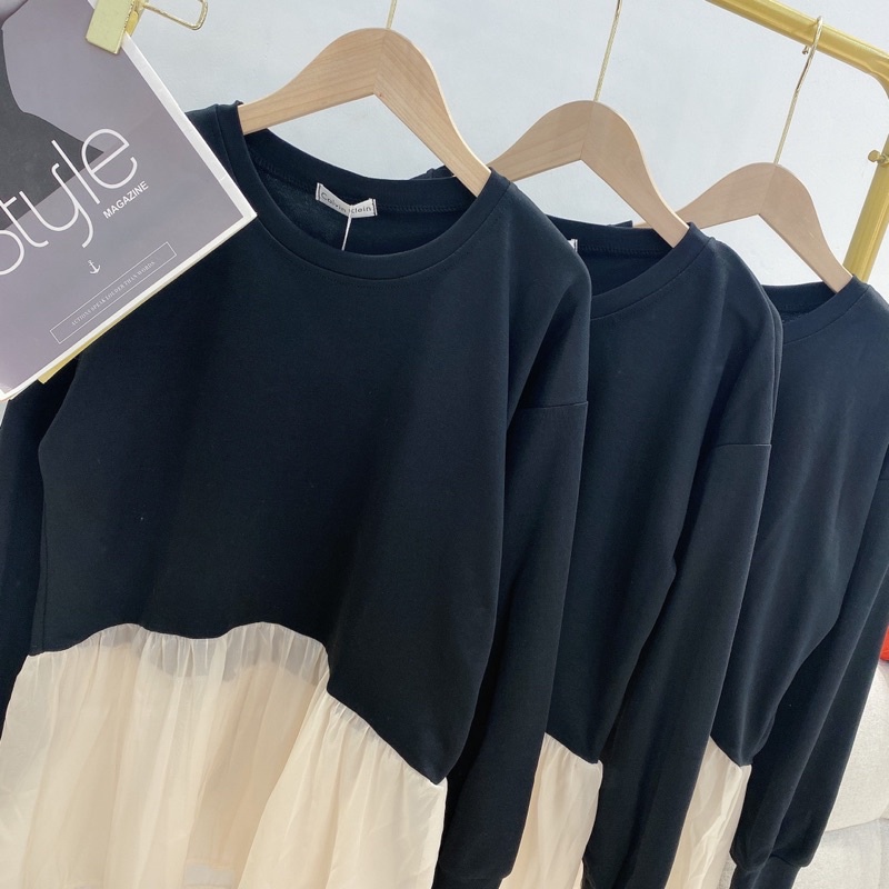 Áo Babydoll Len Tăm phối Ren