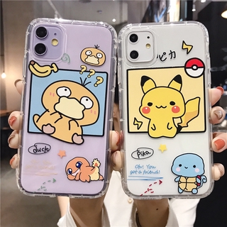 Compatible for iPhone 15 14 Pro Max 13 12 mini 6S 6 7 8 Plus 11 Pro X XR XS Max se 2020 Ốp điện thoại tpu trong suốt hình Pikachu thích hợp cho