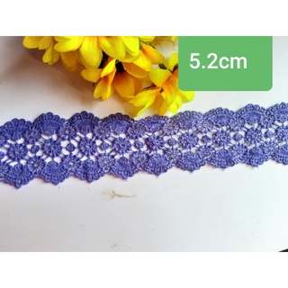 Dây ren màu tím bản rộng 5.2cm
