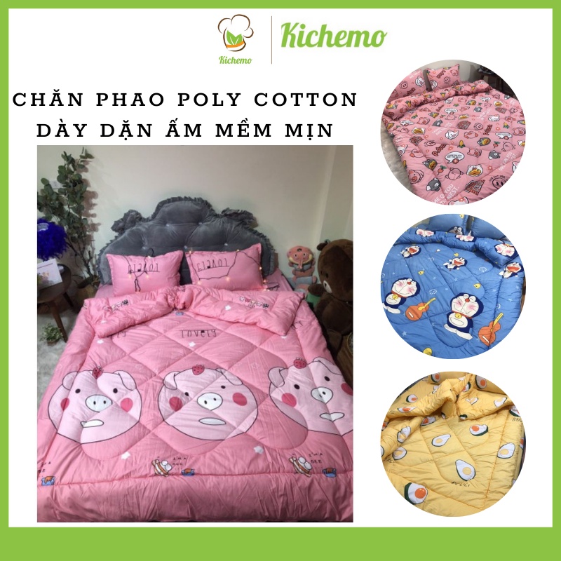 Chăn Phao poly cotton dày dặn ấm mềm mịn