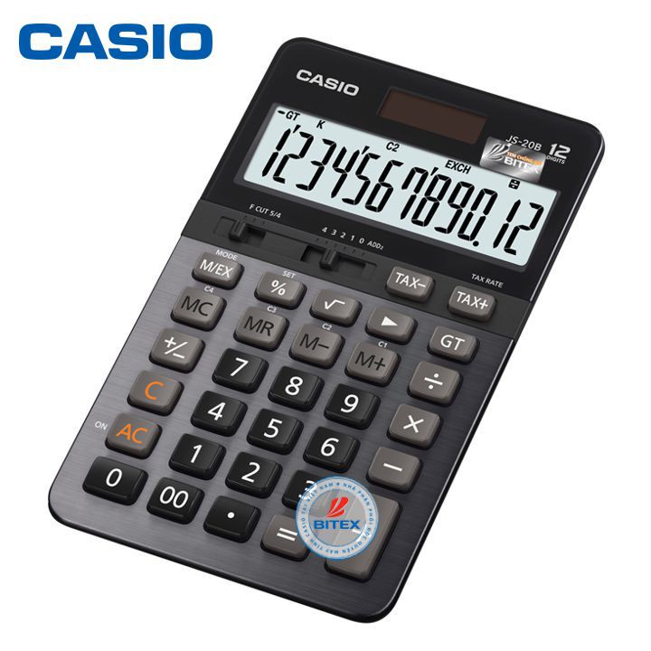 Máy tính Casio JS-20B cao cấp 12 số cho kế toán chuyên nghiệp BH 7 năm