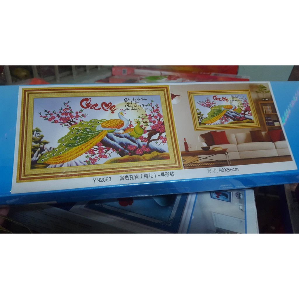 Tranh Đính Đá Cha Mẹ