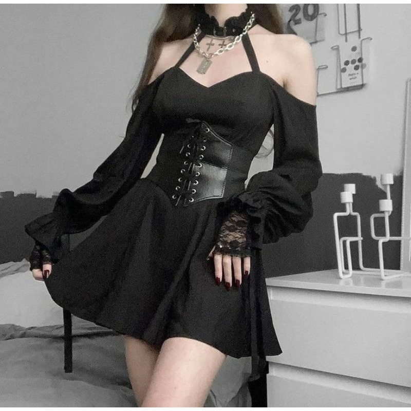 Thắt lưng nịt bụng bản to các màu  | Gothic grunge retro vintage belt corset style