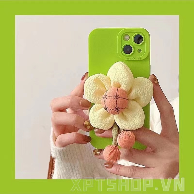 Ốp Điện Thoại Màu Xanh Lá Dạ Quang Họa Tiết Hoa Hướng Dương Cho iPhone 13 Pro Max 12 Pro Max 11 Pro Max XR IX XS Max i7 8Plus