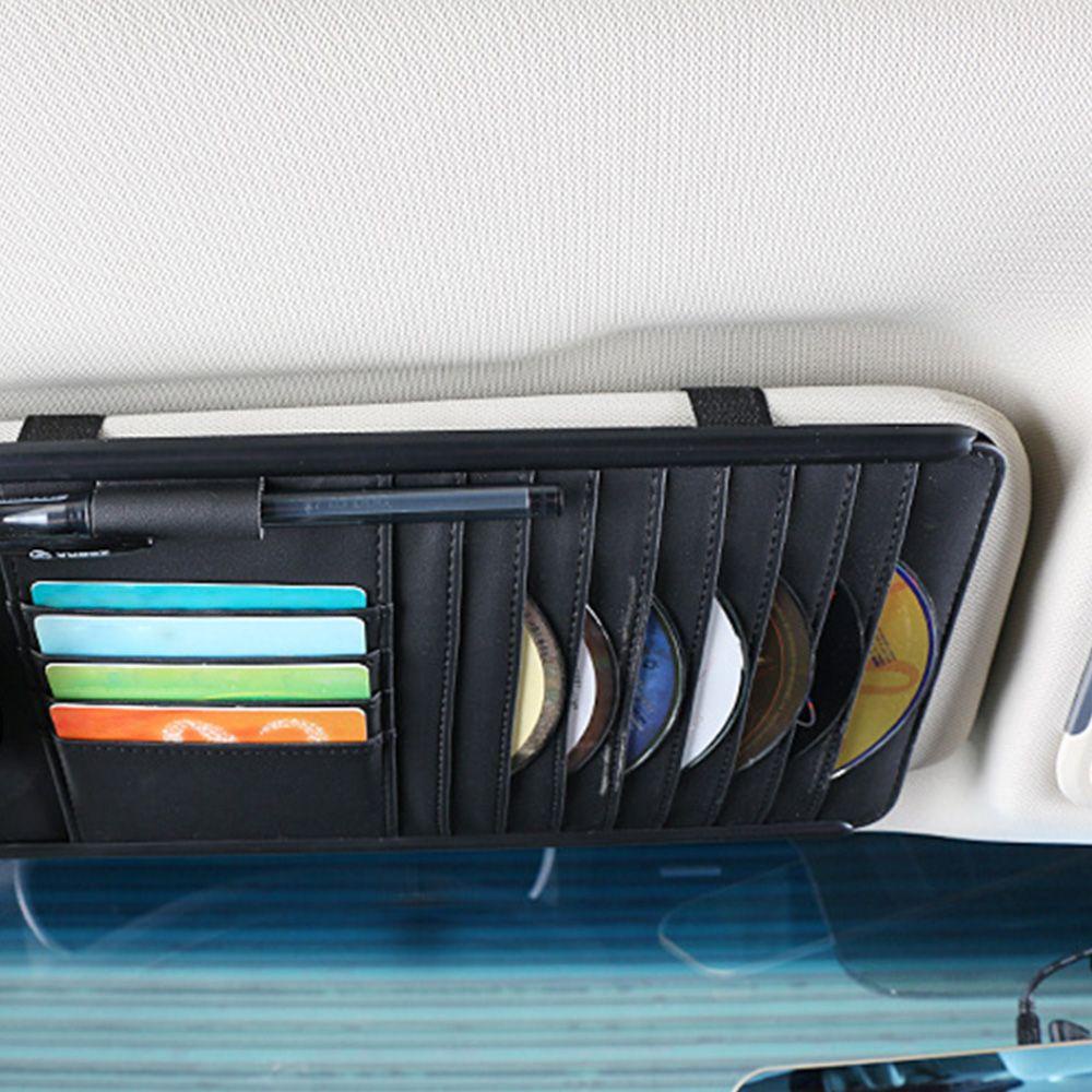 Túi Đựng Thẻ Gắn Tấm Che Nắng Xe Hơi Nhiều Ngăn Tiện Lợi