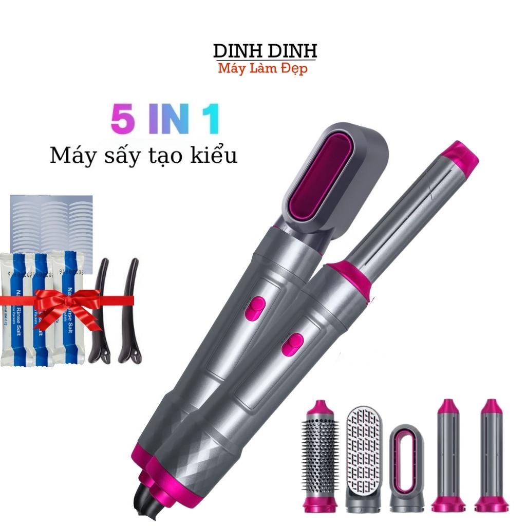 Máy làm tóc, máy tạo kiểu tóc Airwrap 5in1 bản mới 2022: Sấy tóc, lược điện, uốn xoăn, uốn cụp - Dinh Dinh Máy làm đẹp