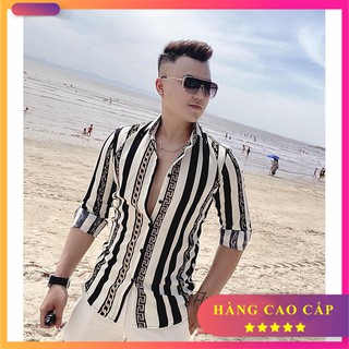Laloan áo sơ mi lụa nam họa tiết châu âu sang trọng - sm740 - ht.store6666
