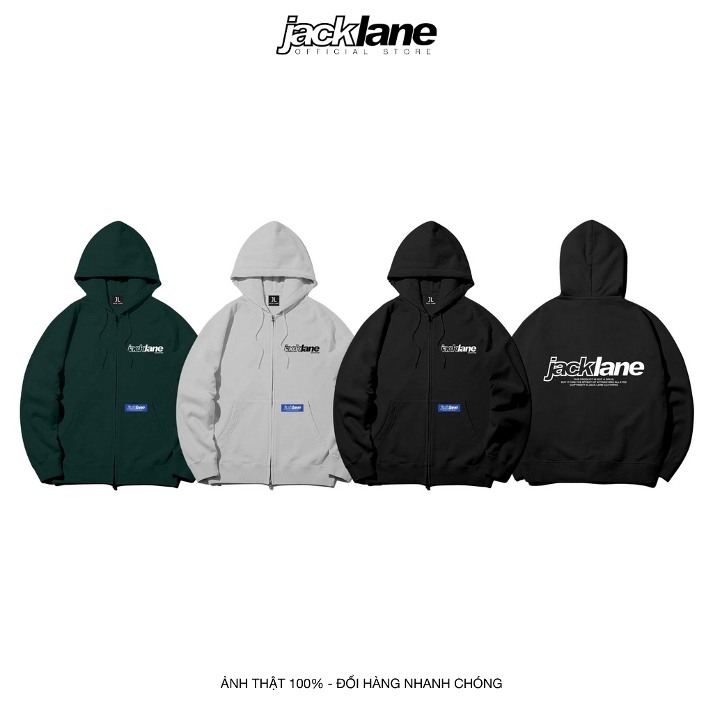 Áo Hoodie oversize Jacket Jack Lane Signature, Áo khoác kéo khóa có mũ Jack Lane, Local Brand Jack Lane