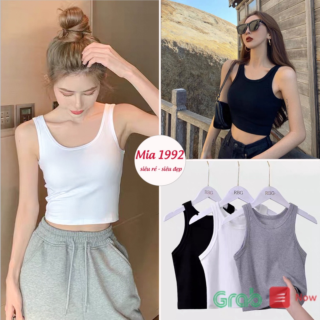 Áo ba lỗ nữ MIA 1992 cao cấp - áo 3 lỗ nữ cotton co giãn tốt kiểu dáng basic siêu xinh hot summer 2022