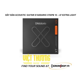 Dây đàn acoustic guitar d’addario xtapb 10 – 47 extra light