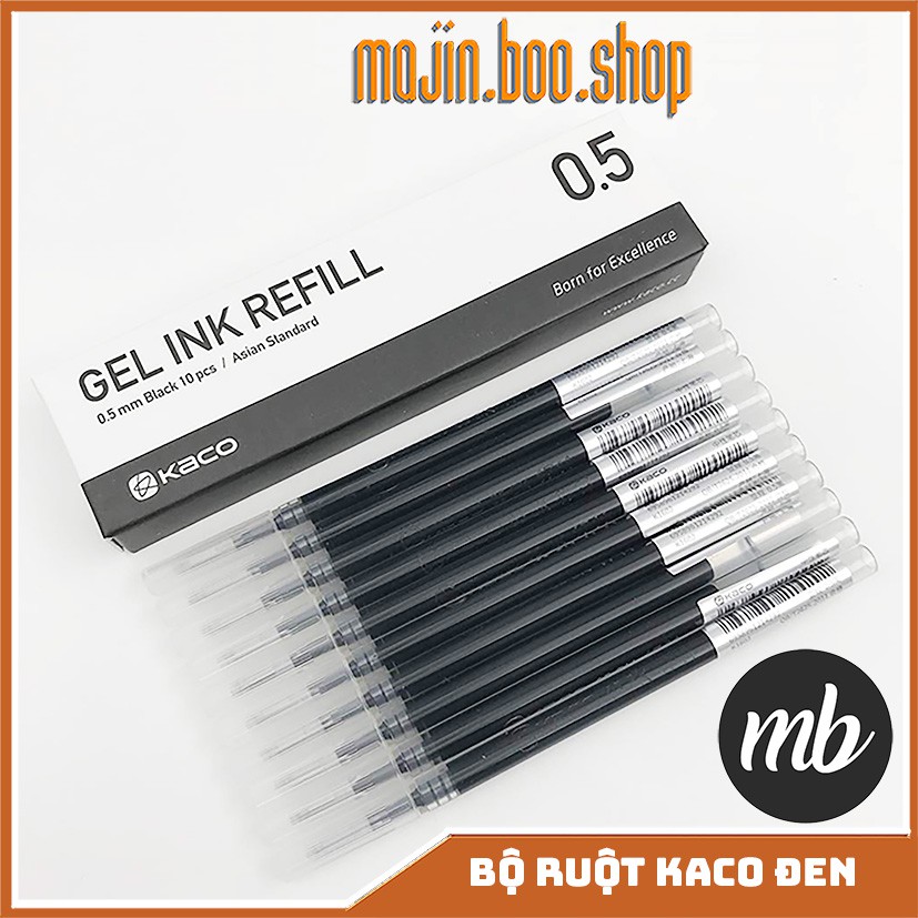 Ruột bút bi gel KACO PURE màu đen  vỏ mới