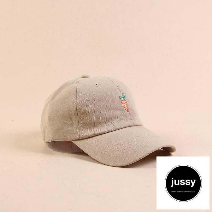 Nón Lưỡi Trai Thêu Củ Cà Rốt Cute Chất Vải Cotton Form Mềm Phong Cách Nón Lưỡi Trai Dadhat Hàn Quốc Hot Trend