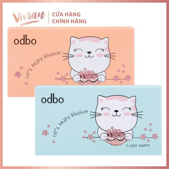 Bảng Phấn Má Hồng 3 Ô Odbo Let's Enjoy Blusher (MP7510)