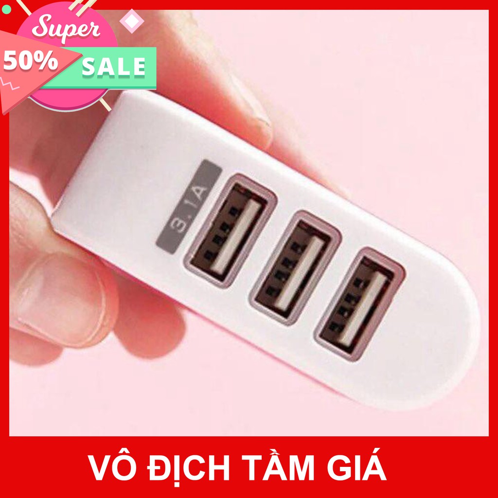 Củ sạc nhanh 3 cổng, củ sạc điện thoại tiện lợi, bảo hành 6 tháng, lỗi 1 đổi 1 - CSD  giảm giá 50% mua ngay nhanh tay mu