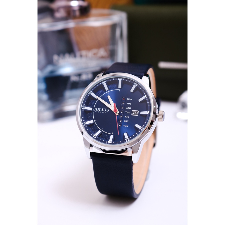 Julius Mall - Đồng Hồ Nam JAH-137B Julius Hàn Quốc Dây Da