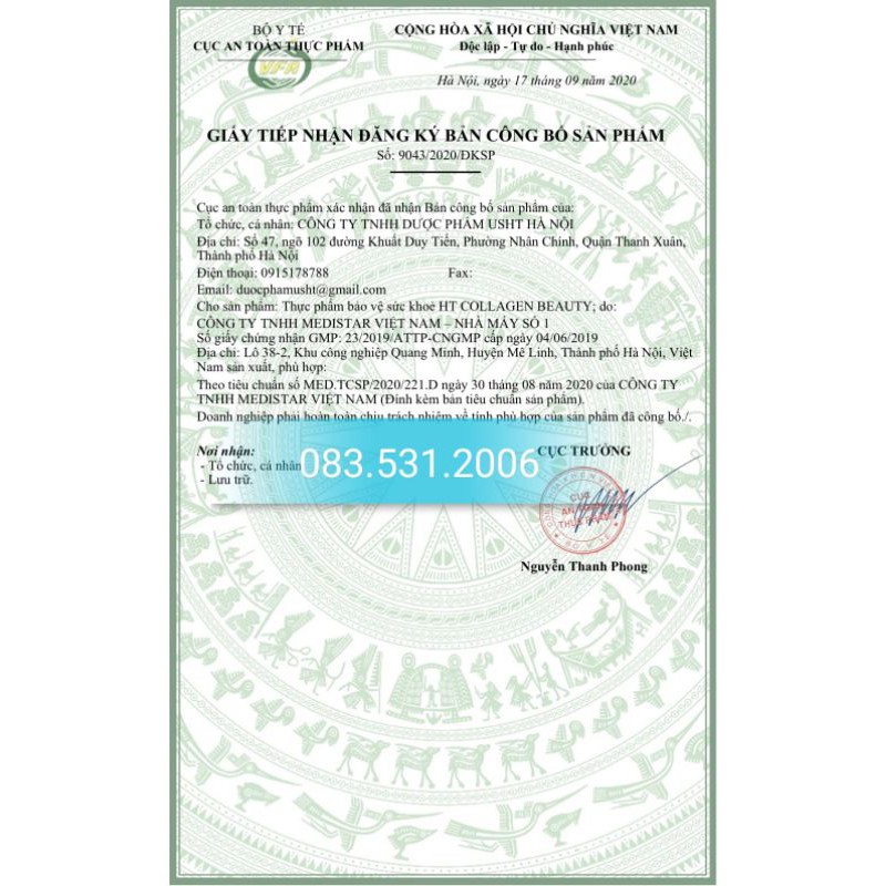 Viên bổ sung colagen HT Colagen da trắng sáng mịn màng | Thế Giới Skin Care