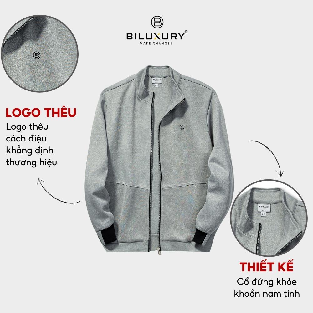 Bộ Nỉ Thể Thao Nam Biluxury 6ANKT005GHS Thiết Kế Basic Có Khóa Kéo Phom Ôm Vừa Mang Lại Vẻ Ngoài Trẻ Trung Năng Động