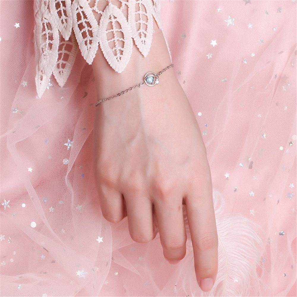 Vòng đeo tay chuỗi hạt hình hành tinh bầu trời sao thời trang cho nữ