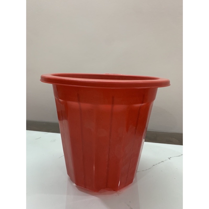 10 Chậu nhựa trồng cây, chậu ươm cây màu nâu E280- hàng công ty dày đẹp KT 23x20cm.