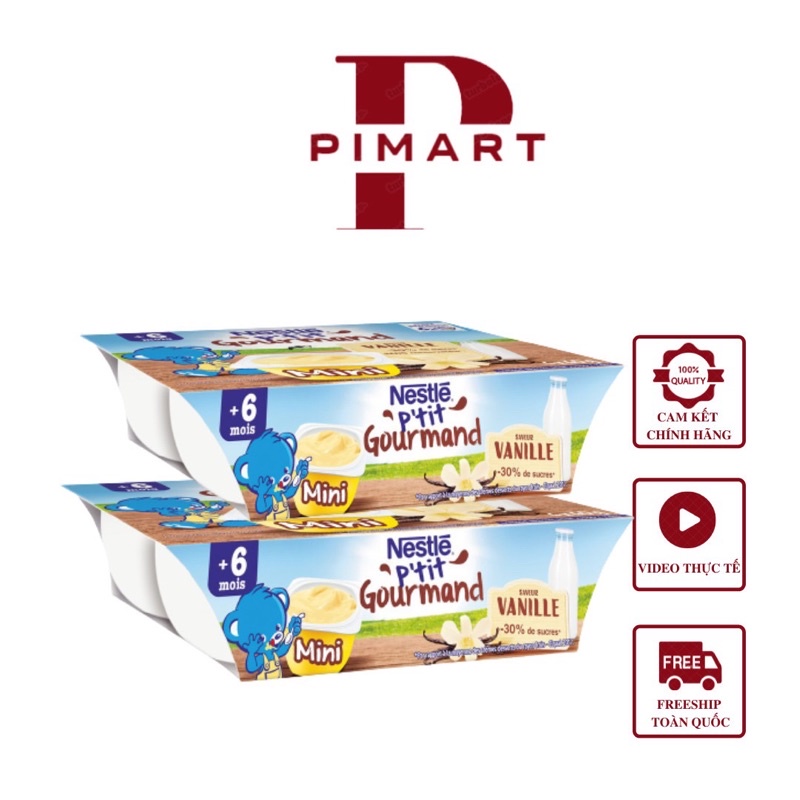 Lốc 6 hộp váng sữa Nestle P'tit Pháp (60gr/hộp) chính hãng công ty