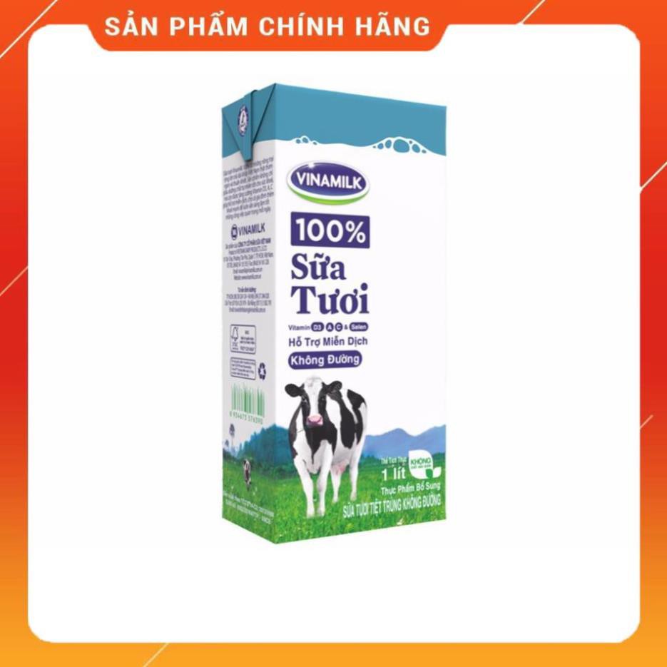 Sữa tươi tiệt trùng Vinamilk Có đường/ Không đường hộp 1lít
