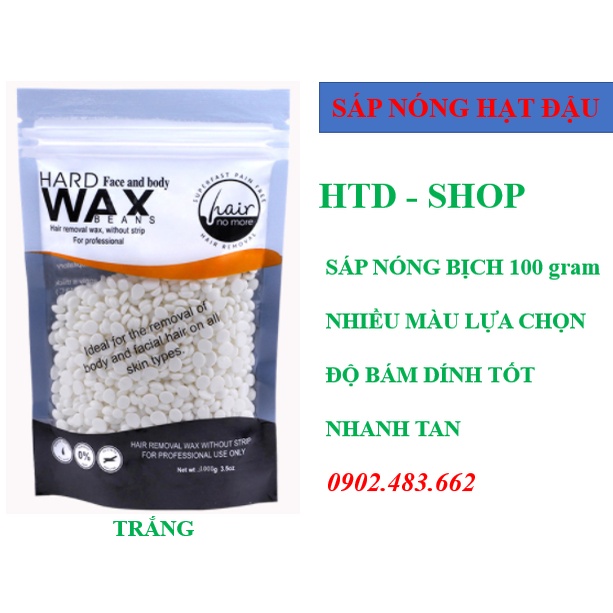 (FREE QUE LẤY SÁP)  Sáp wax lông nóng hạt đâu 100gr