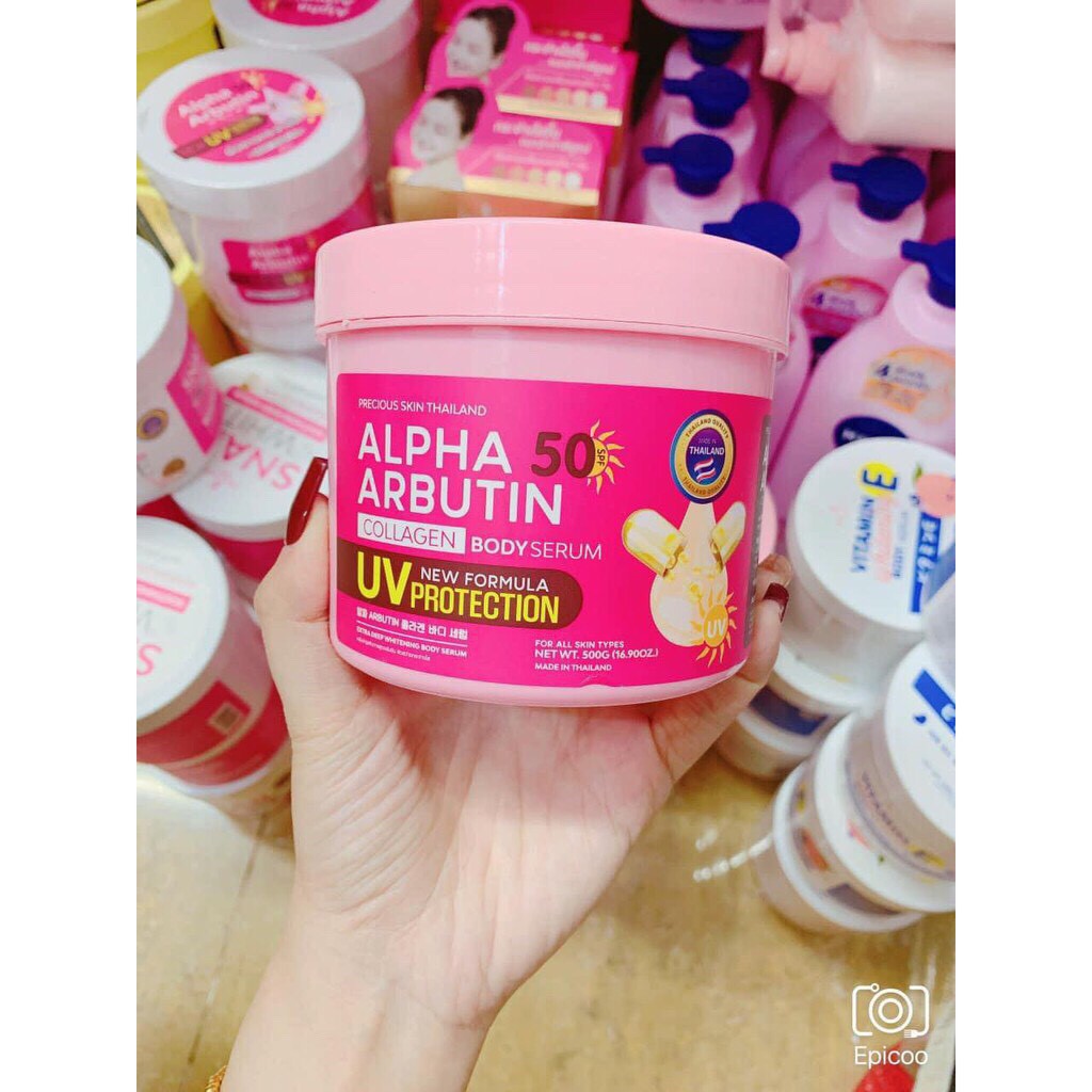 01 Hủ Kem body trắng da Alpha Arbutin Cream 3+ Plus 500ml Thái
